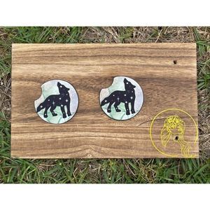 Celestial Wolf Car Coasters 2 Pack